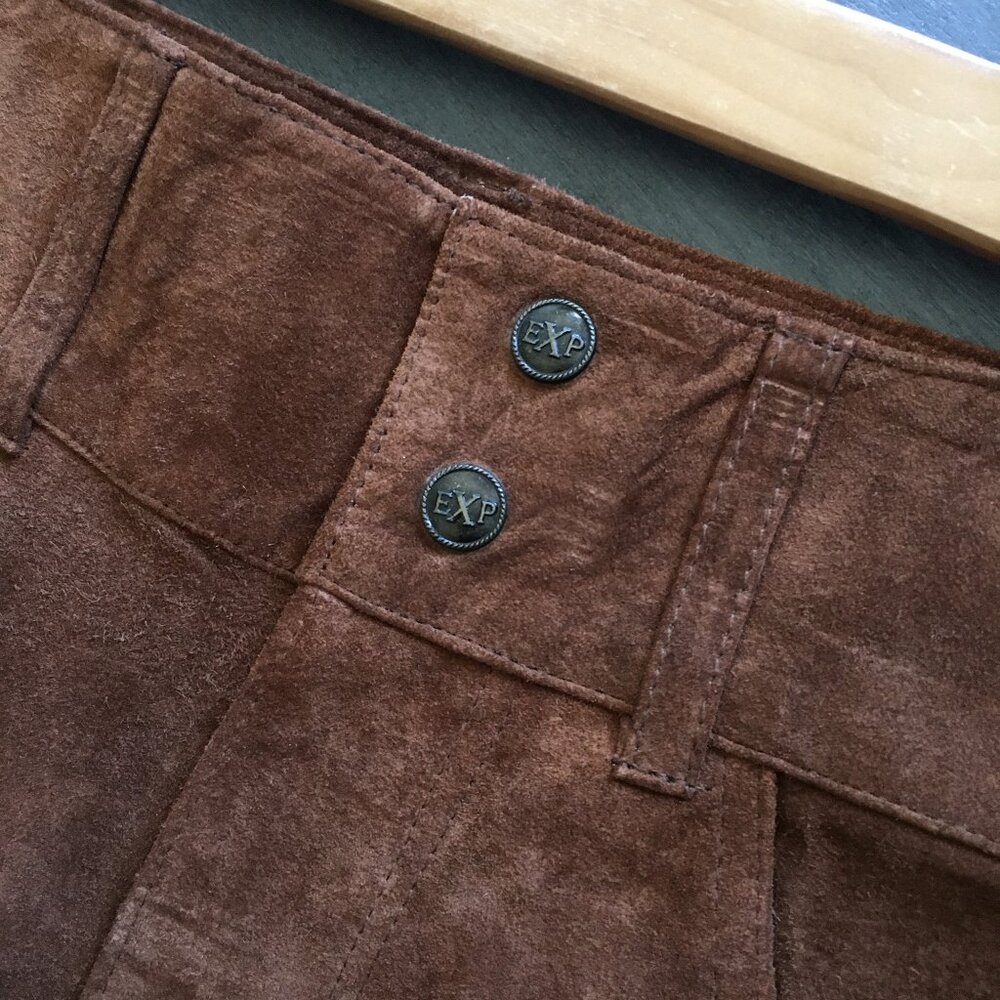 Vintage Express Genuine Leather High Waist Shorts - Picture 5 of 14